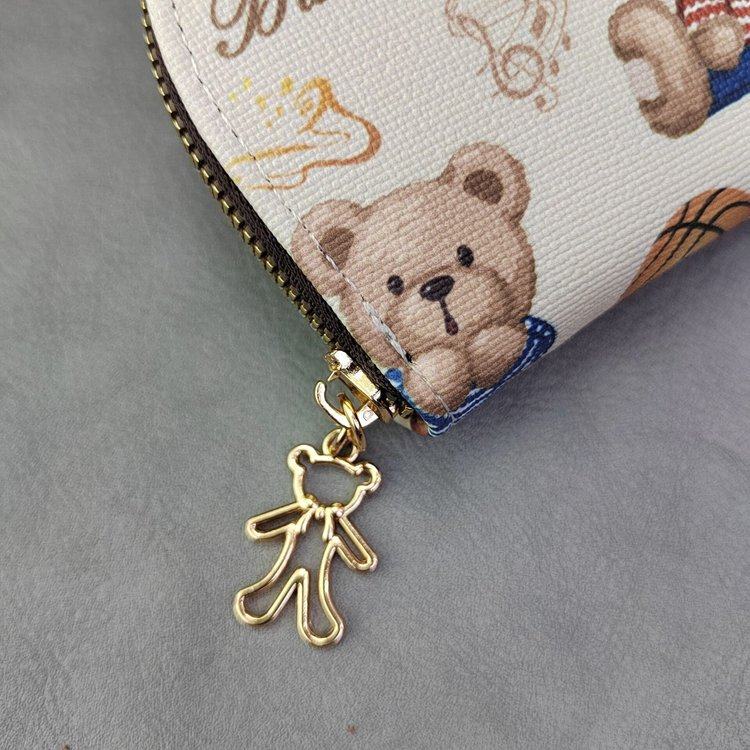 Explosive card bag bear compact large capacity multi-card high-grade anti-degaussing card set coin purse driving ID set