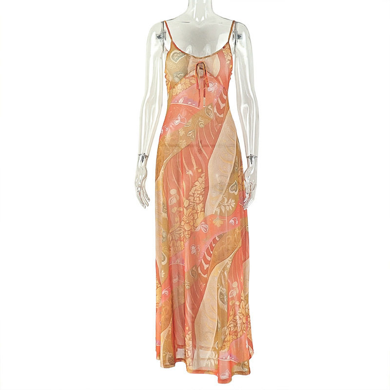 Fashionable Womens Bodycon Dress Floral Print Sleeveless Slim Fit Casual Style Perfect for Vacation and Summer