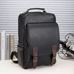 New Crazy Horse leather European and American hot selling retro men's backpack USB large capacity Men's computer backpack outdoor travel