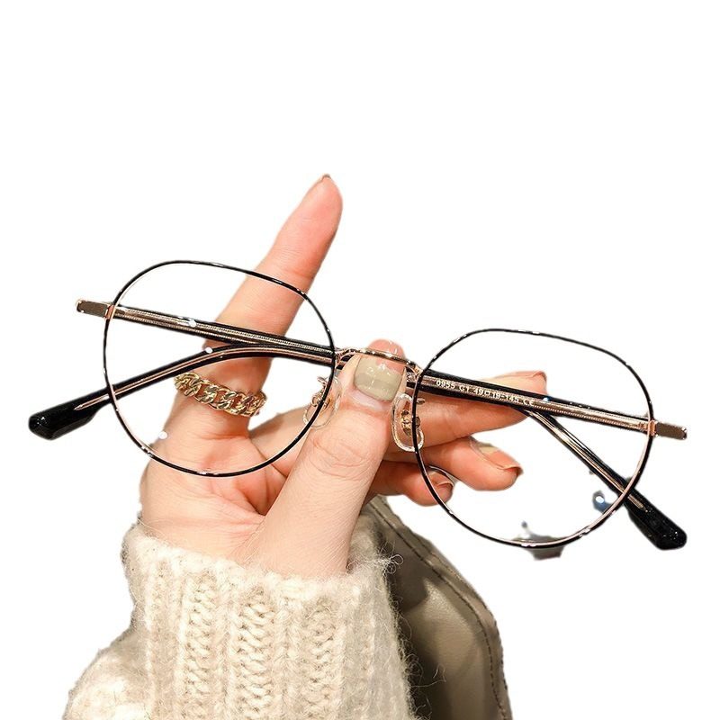 Little Red Book Suitable for Small Face Multilateral myopia Frame Female Small Frame Anti-blue Light Radiation Eye Frame for Students