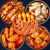 Seafood Ready-To-Eat Small Oyster Combo Set Spicy Clams Sea Hare Lobster Tail Scallops Canned Abalone