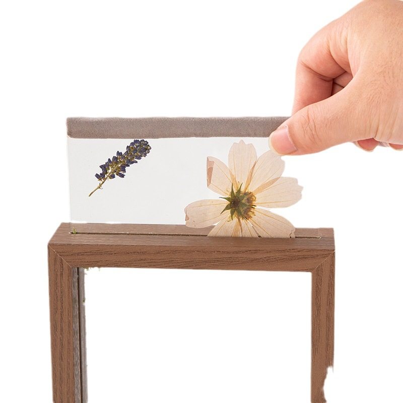 Creative Double-sided Transparent Glass Photo Frame Stereo Square Rectangular diy Specimen Photo Frame