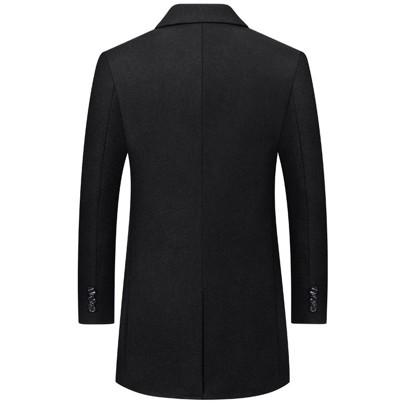 Mens Wool Blend Overcoat Mid Length Casual Style Available in Multiple Colors Wholesale with Low MOQ