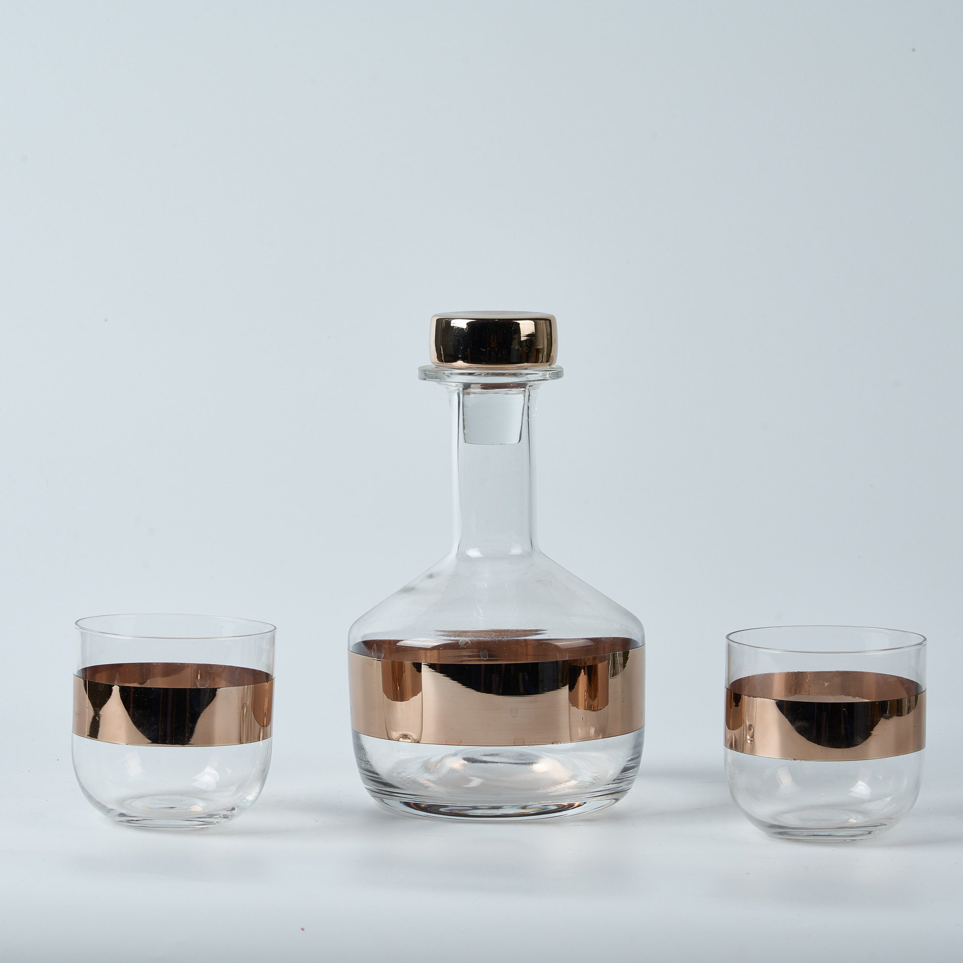 Light Luxury Glass Transparent Wine Bottle Wine Glass Set Household Sales Office Living Room Dining Room Bar Table Ornaments Wine Utensils Decoration