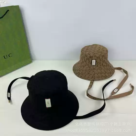Letter Print Bucket Hat with String, Reversible, Unisex, Versatile Sun Hat with Letter Print