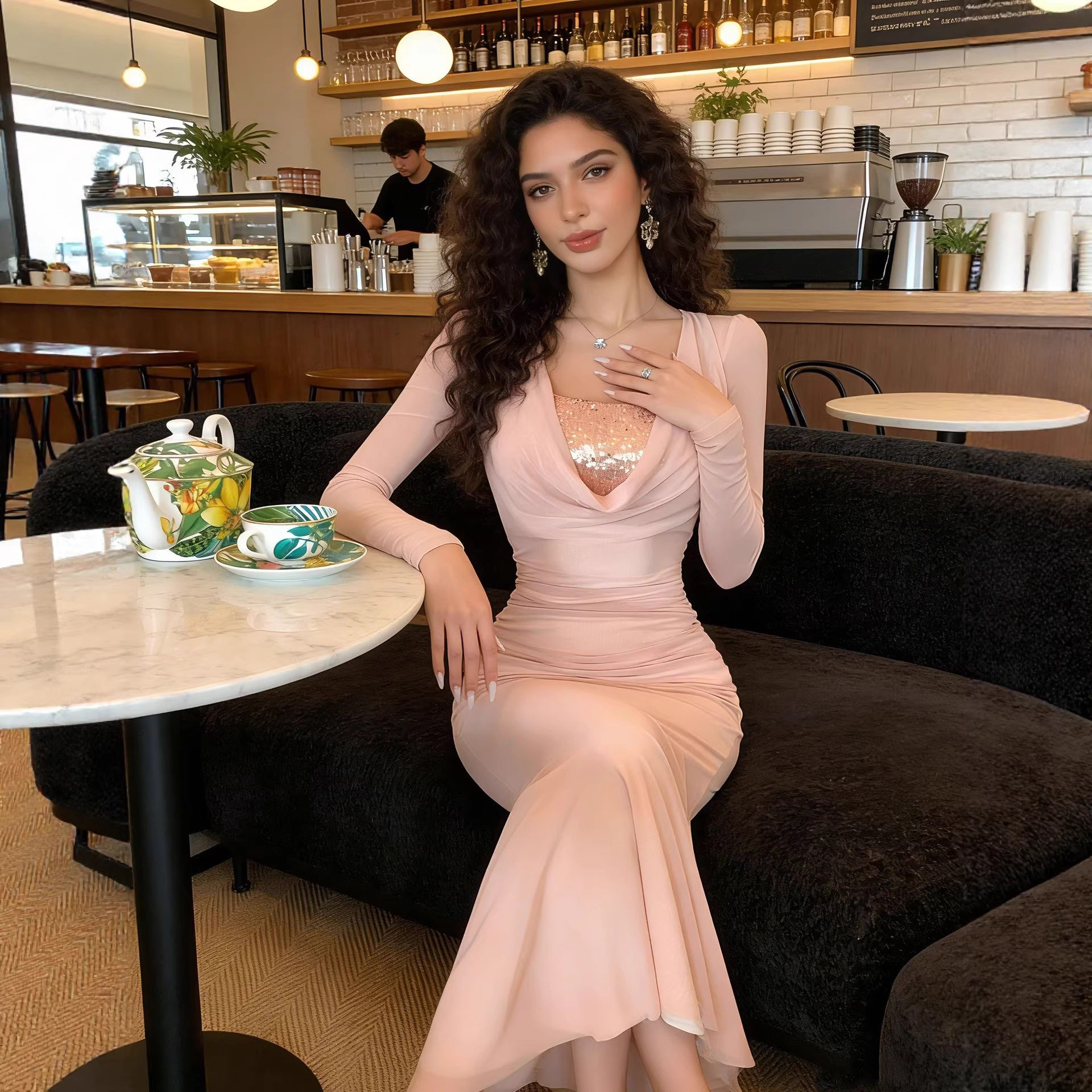 Elegant Mermaid Dress French Style Slim Fit High Quality Fabric Evening Wear Formal Events Wholesale Available