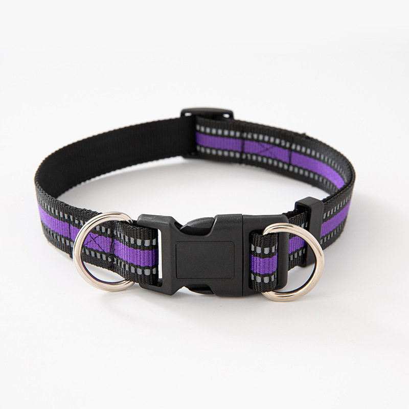 Reflective Nylon Adjustable Collar Pet Dog Collar Dog Collar Dog Collar Golden Hair Corgi Labrador Mimo