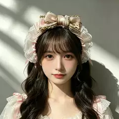 New Japanese Style Sweet Lolita Hair Accessory Lace Trim Bow Headband Girly Lolita Tea Party Decor