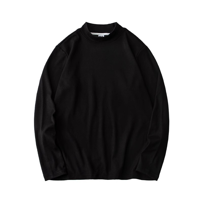 德绒打底衫男秋冬季新款加绒加厚保暖内衣高领内搭男士长袖T恤男