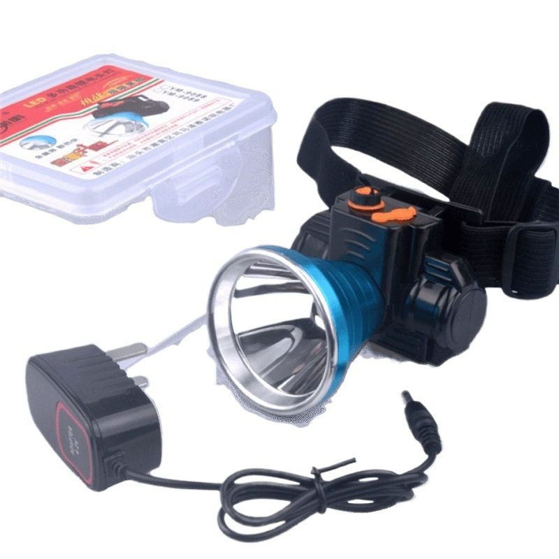 Outdoor Head-Mounted Night Riding Fishing Night Fishing Miner's Lamp Flashlight Led High-Brightness Strong Light Long-Range Lithium Battery Rechargeable Headlight