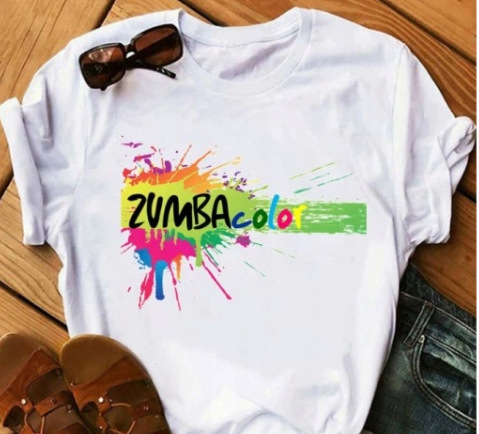 2022外贸 Zumba 印花短袖t恤女装上衣