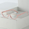Cross-border Cat's Eye Style Women's Personalized Frame Decorative Flat Lens Anti-blue Light Glasses with Proximity Sight