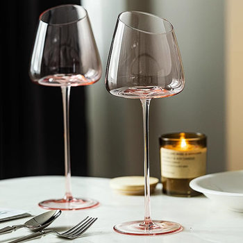 Home Nordic oblique Flamingo wine glass goblet high-looking wine glass couple ins pink crystal