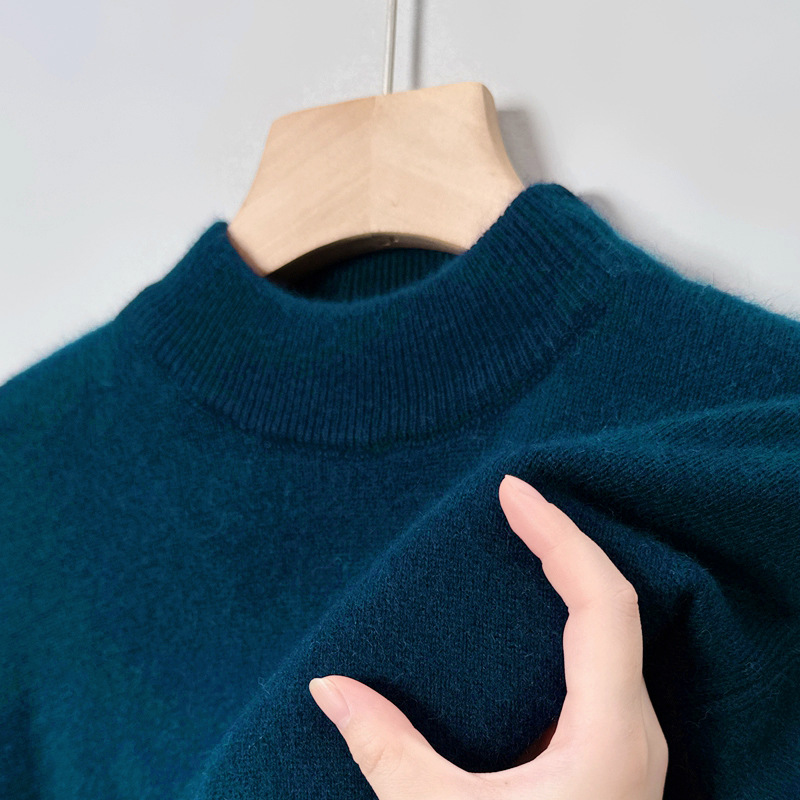 会再会针织衫男士半高领羊毛衫毛衣秋季新款打底衫中青年休闲长袖