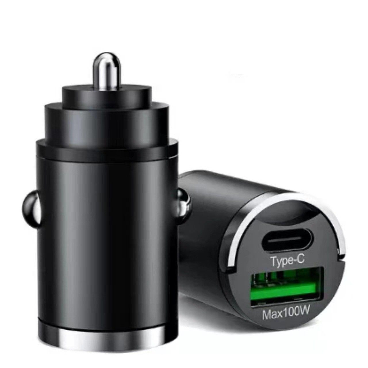 Metal pull ring PD30W super fast charging invisible car charger super fast charging 100W car charger QC3.0 flash charging