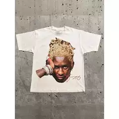 Men's T-Shirt Retro Fashion Portrait Print Short Sleeve T-Shirt Y2k Gothic Harajuku Hip Hop Couple Casual Loose