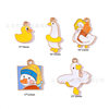 Oil drop alloy diy Korean jewelry accessories K gold color small pendant bracelet cartoon duck a pendant oil drop