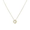 Ins K-Style Mother-Of-Pearl Heart Titanium Steel Small Fragrance Necklace Women's Versatile Accessible Luxury Niche European and American Simple Clavicle Chain Jewelry