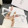 Anti-Blue Light Glasses Cat's Eye Glasses Frame Ultra Light Flat Glasses Full Frame PC Spring Foreign Trade Glasses Frame Flat Glasses