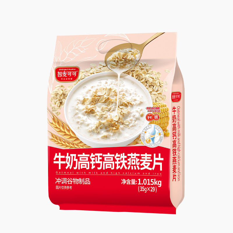 Oatmeal Manufacturer Direct Sales Milk High Calcium High Iron Oatmeal 1015g Ready-To-Eat Nutritious Breakfast Meal Replacement Cereal