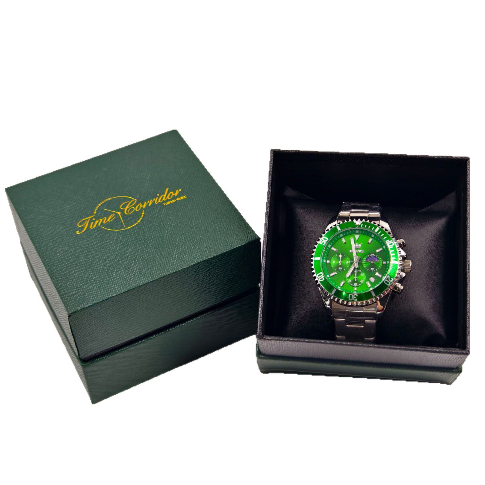High-End Heaven and Earth Cover Watch Box Green Jewelry Jewelry Packaging Box Companion Gift Box Special Paper Ready-Made Watch Jewelry Box