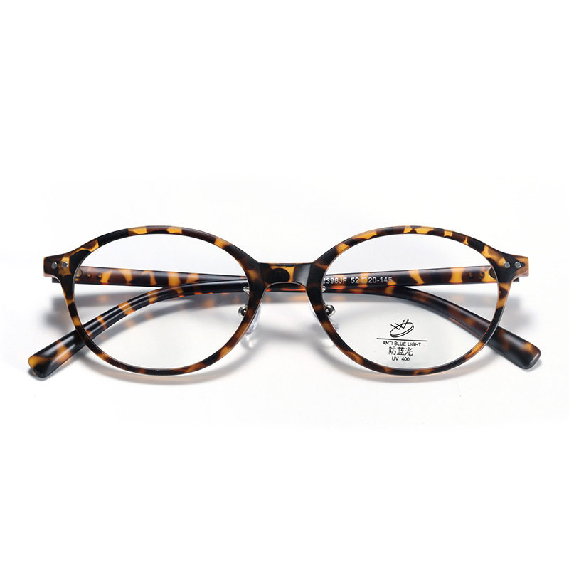 72396 New Tr90 Light Nerd Oval Glasses Frame for Men and Women Retro Flat Glasses Can Be Matched with Prescription Glasses Frames