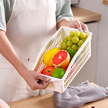 Multi-specification vegetable refrigerator storage basket kitchen household drain basket desktop sundries snack storage box manufacturers wholesale