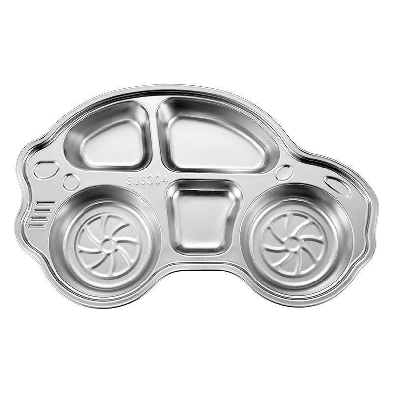 316 stainless steel children's dinner plate compartment baby boys and girls children eating plate baby garden special tableware rice bowl