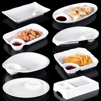 Kaiba Melamine Snack Plate Commercial Shrimp Plate with Vinegar Plate Dumpling Plate Cold Dish Plate Crispy Meat Plate French Fries Frying Plate