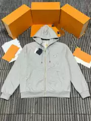 26 Years of New Spring and Autumn Casual Fashion Embroidered Letter Logo Cotton and Linen Jacket Hoodie