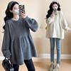 2025 New Autumn and Winter Clothing Korean Style Large Size Maternity Knitwear Women's Petite Knitwear Tops Women's Maternity Skirts