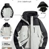 Men's and Women's Outdoor Mountaineering Travel Jacket Fleece Liner Three-In-One Detachable Windproof and Water-Repellent Couple Jacket