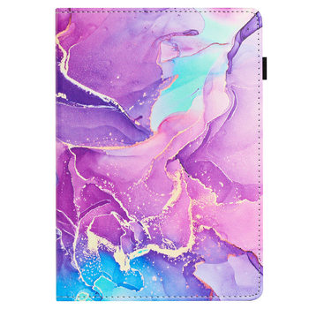 Flat Leather Case for iPad Pro 11 2024 New Marble Pattern Protective Case
