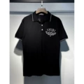 5129 embroidered polo black
