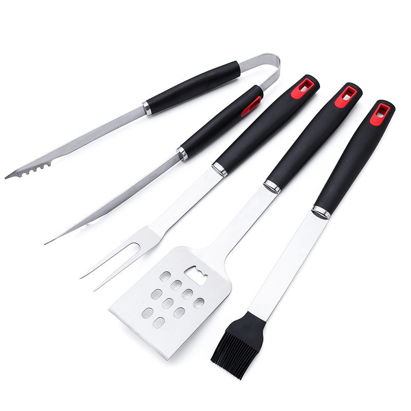 Amazon Hot Sale Stainless Steel BBQ Tools Set Home Outdoor BBQ Tools Combination PP Handle Baking Tool