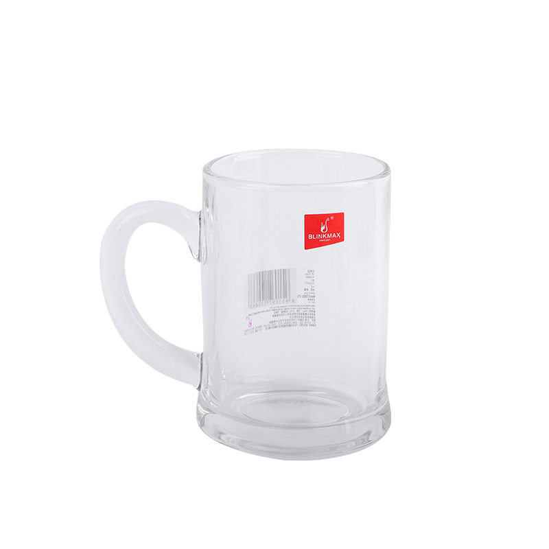 [Factory direct delivery] glass beer cup handle cup beer cup Milk Cup heat-resistant milk tea tea cup printed LOGO