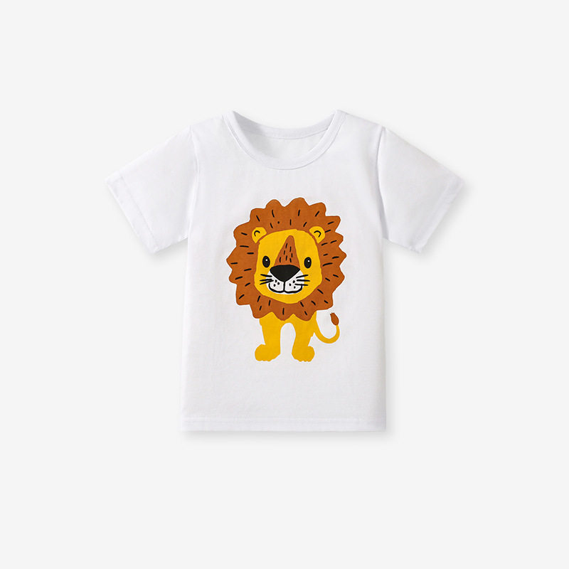 New Summer Short-Sleeve Top, Toddler & Little Kid Cute Cartoon Cotton Boys' T-Shirt