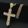 Cross-border Europe and the United States popular hip-hop cross necklace wish Amazon hot diamond pendant male necklace