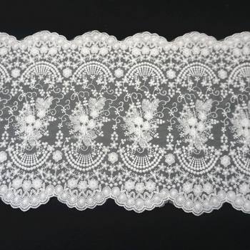 Swiss Net White Mesh Milk Silk Embroidery Water Soluble Lace Embroidery Lace in stock Fabric Tablecloth Dress Fabric