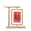Chinese-style Photo Frame Set Table Solid Wood Rotating Photo Frame Set Table Vertical Wooden Transparent Double-sided Calligraphy Mounted Picture Frame Set Table