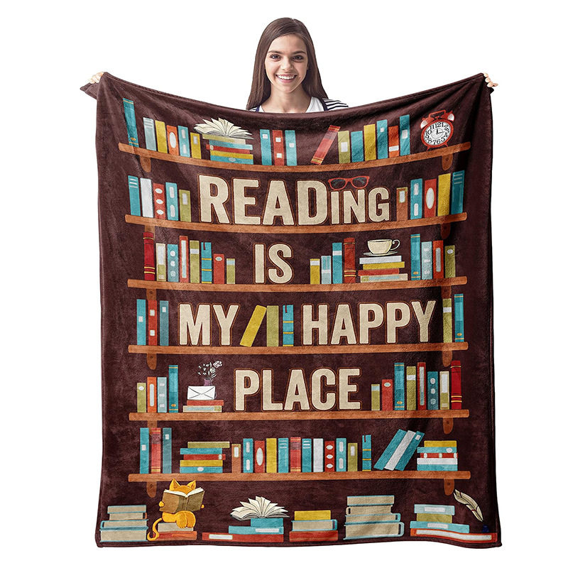 Love and Family Message Flannel Blanket, Summer Air Conditioning Blanket, Hot-Selling Autumn and Winter Nap Printed Blanket, Super Soft