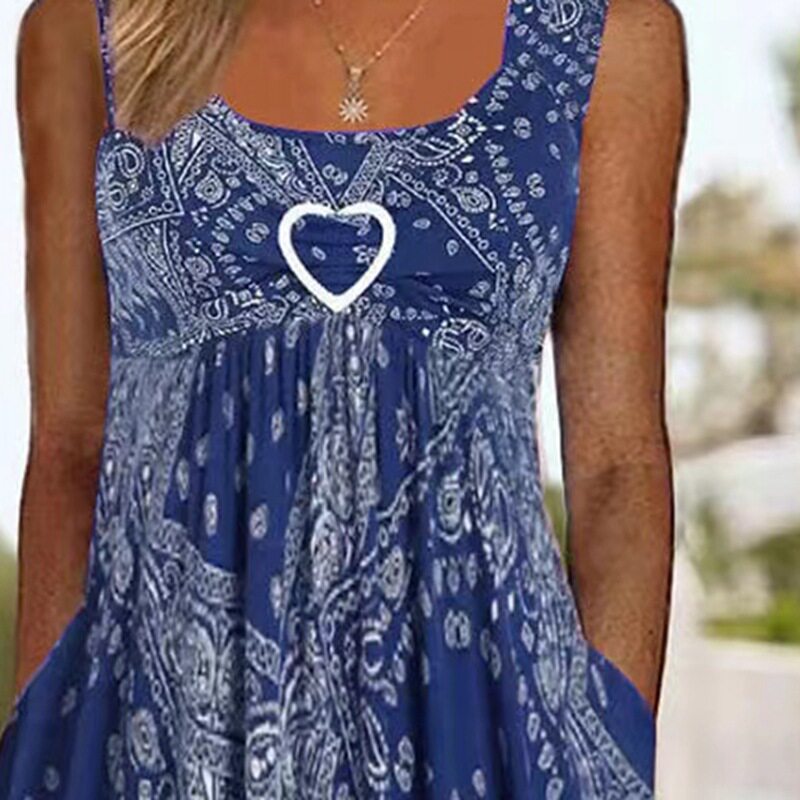 Elegant Sleeveless Vintage Summer Dress Loose Fit Korean Style Flattering for Curvy Figures Ideal for Vacation and