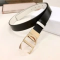 Black belt/gold buckle 3cm wide