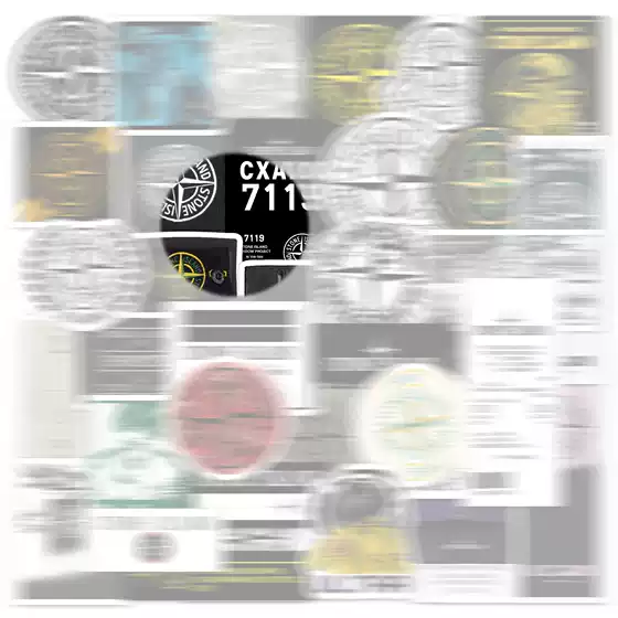 Cross-border Stone Island Streetwear Stickers 36pcs Outdoor Waterproof DIY Personality Decals for Laptop Luggage Car Helmet