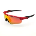 Red frame black foot cover black label red film
