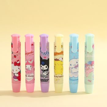 Kt Cat Sanrio Push-Button Eraser with Less Debris, Soft Material, High Appearance Value, Cute Eraser for Elementary School Students and Children