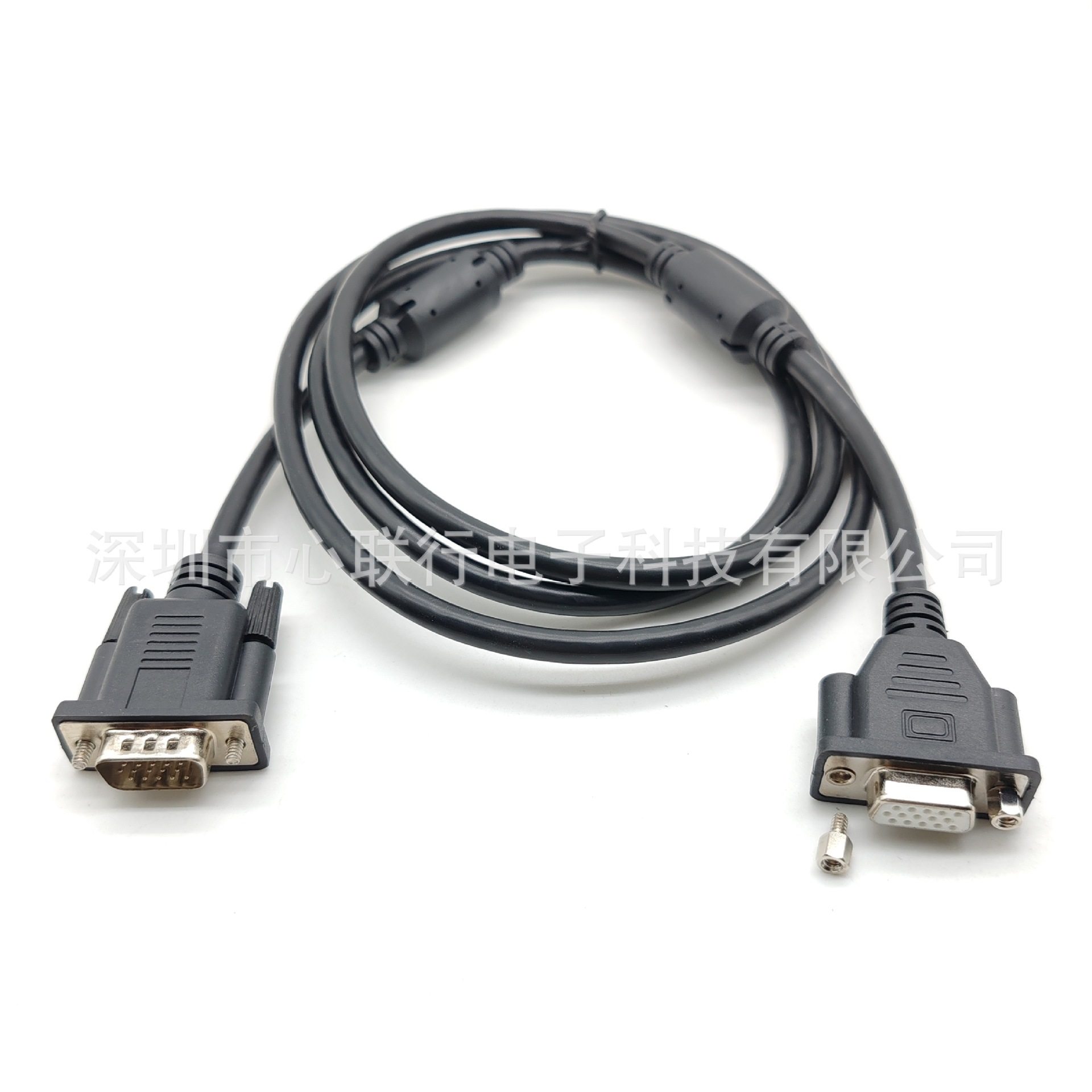 Heart link line pure copper computer VGA cable male to female nut double magnetic ring computer monitor host HD extension