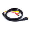 HD HDMI to 3RCA cable 1.5 m gold-plated HDMI to AV cable HDMI to three color difference cable audio cable