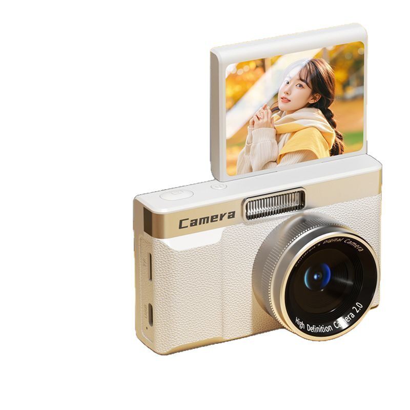 Cross-Border High-Definition Pixel Reversible Flip-Top Ccd Digital Camera Campus Student Selfie Card Machine Portable Entry