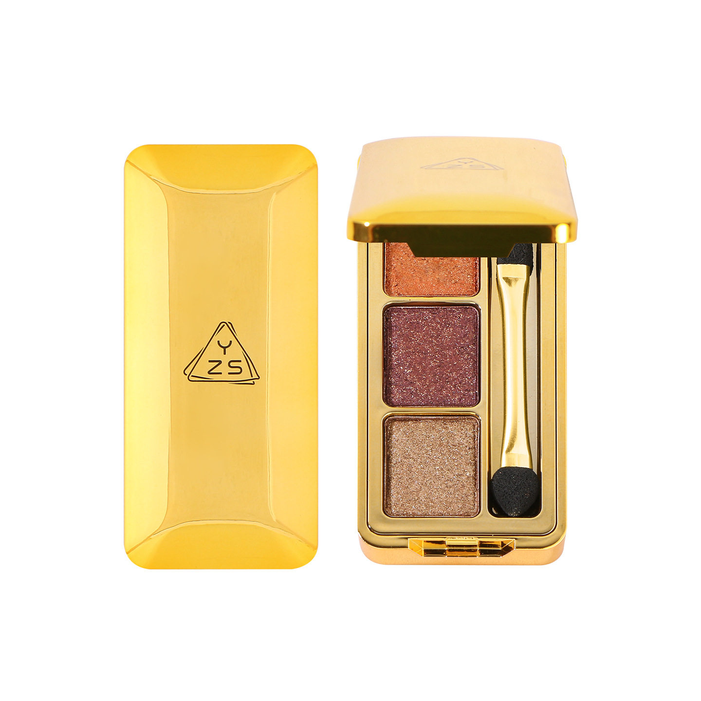 Yzs Three-Color One-Bright Diamond Eye Shadow Palette Pearlescent Broken Earth Color Natural Eyebrow Powder Three-Color Eye Shadow